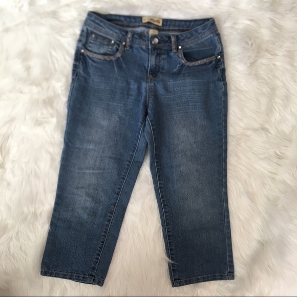 Mudd Girl’s Bling Bling Capri Jeans, Size 16 - Picture 2 of 8
